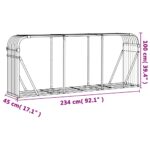vidaXL Držiak na polená bledosivý 234x45x100 cm pozinkovaná oceľ – Obrázok 9