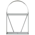 vidaXL Držiak na polená hnedý 80x45x120 cm pozinkovaná oceľ – Obrázok 4