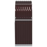 vidaXL Držiak na polená hnedý 80x45x120 cm pozinkovaná oceľ – Obrázok 5