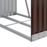 vidaXL Držiak na polená hnedý 80x45x120 cm pozinkovaná oceľ – Obrázok 7