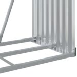 vidaXL Držiak na polená hnedý 80x45x120 cm pozinkovaná oceľ – Obrázok 8