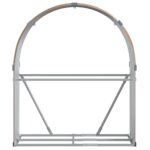 vidaXL Držiak na polená drevený vzhľad 120x45x140 cm pozinkovaná oceľ – Obrázok 4
