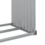 vidaXL Držiak na polená drevený vzhľad 120x45x140 cm pozinkovaná oceľ – Obrázok 8