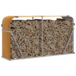 vidaXL Držiak na polená drevený vzhľad 180x45x100 cm pozinkovaná oceľ – Obrázok 3