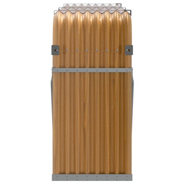 vidaXL Držiak na polená drevený vzhľad 180x45x100 cm pozinkovaná oceľ – Obrázok 5