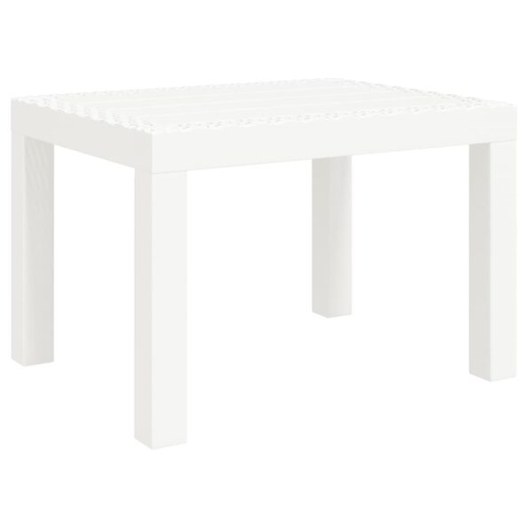 vidaXL Záhradný stolík biely 59x47x40 cm PP – Obrázok 2