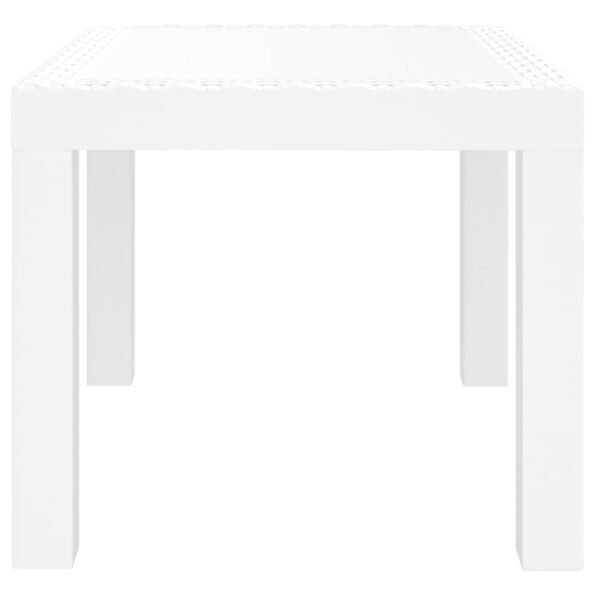vidaXL Záhradný stolík biely 59x47x40 cm PP – Obrázok 4