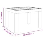 vidaXL Záhradný stolík biely 59x47x40 cm PP – Obrázok 7