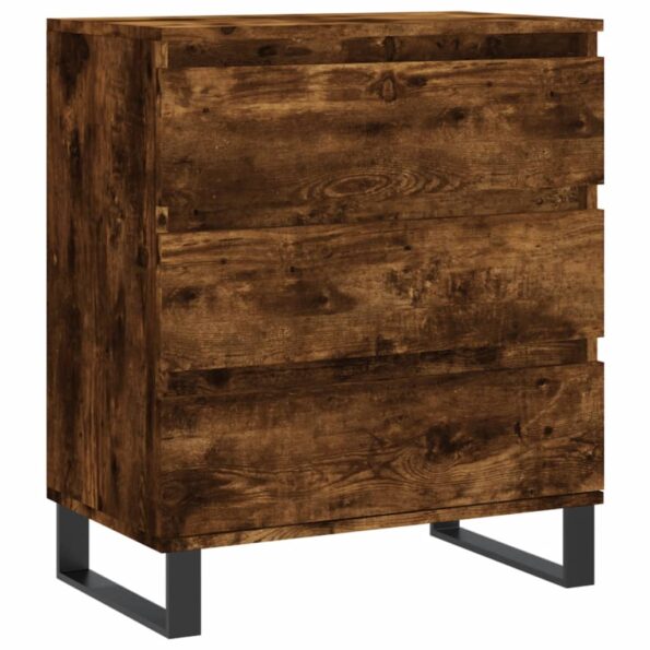 vidaXL Komoda dymový dub 60x35x70 cm spracované drevo – Obrázok 2
