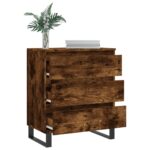 vidaXL Komoda dymový dub 60x35x70 cm spracované drevo – Obrázok 4