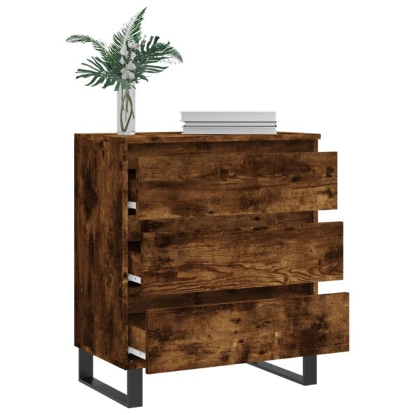 vidaXL Komoda dymový dub 60x35x70 cm spracované drevo – Obrázok 4