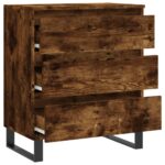 vidaXL Komoda dymový dub 60x35x70 cm spracované drevo – Obrázok 6