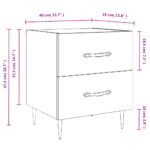 vidaXL Nočný stolík sivý sonoma 40x35x47,5 cm kompozitné drevo – Obrázok 12