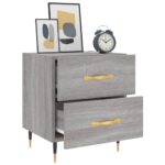 vidaXL Nočný stolík sivý sonoma 40x35x47,5 cm kompozitné drevo – Obrázok 4