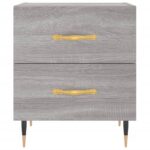 vidaXL Nočný stolík sivý sonoma 40x35x47,5 cm kompozitné drevo – Obrázok 6
