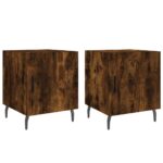 vidaXL Nočné stolíky 2 ks dymový dub 40x40x50 cm kompozitné drevo – Obrázok 2