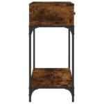 vidaXL Konzolový stolík dymový dub 100x34,5x75 cm kompozitné drevo – Obrázok 5