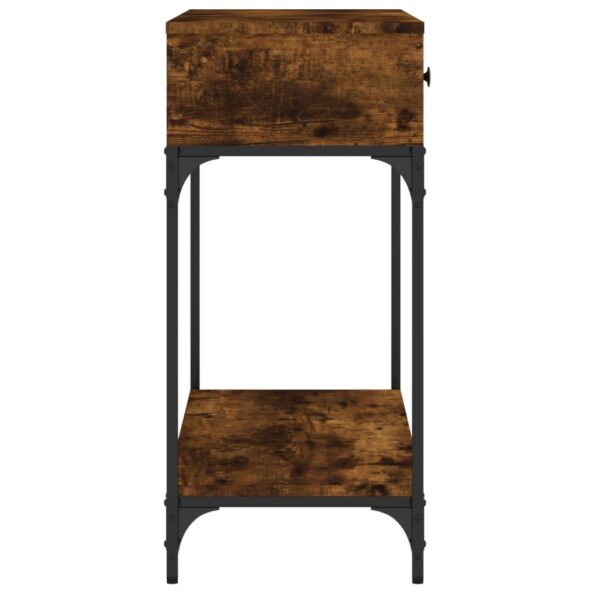 vidaXL Konzolový stolík dymový dub 100x34,5x75 cm kompozitné drevo – Obrázok 5