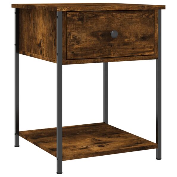 vidaXL Nočný stolík dymový dub 44x45x58 cm kompozitné drevo – Obrázok 2