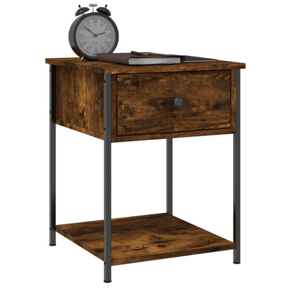 vidaXL Nočný stolík dymový dub 44x45x58 cm kompozitné drevo – Obrázok 3