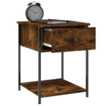 vidaXL Nočný stolík dymový dub 44x45x58 cm kompozitné drevo – Obrázok 4