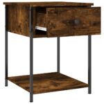 vidaXL Nočný stolík dymový dub 44x45x58 cm kompozitné drevo – Obrázok 5