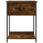 vidaXL Nočný stolík dymový dub 44x45x58 cm kompozitné drevo – Obrázok 6
