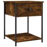 vidaXL Nočné stolíky 2 ks dymový dub 44x45x58 cm kompozitné drevo – Obrázok 3