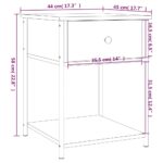 vidaXL Nočné stolíky 2 ks dymový dub 44x45x58 cm kompozitné drevo – Obrázok 12