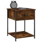 vidaXL Nočné stolíky 2 ks dymový dub 44x45x58 cm kompozitné drevo – Obrázok 4