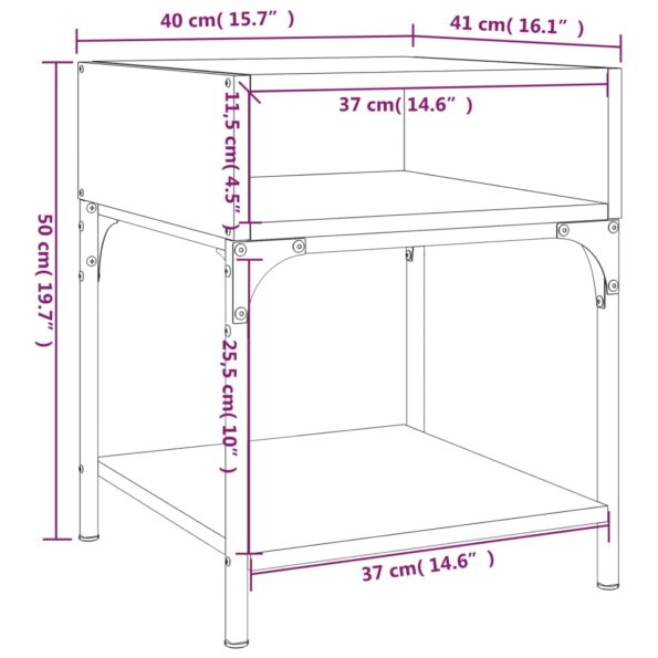 vidaXL Nočné stolíky 2 ks čierne 40x41x50 cm kompozitné drevo – Obrázok 10
