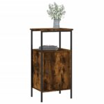 vidaXL Nočné stolíky 2 ks dymový dub 41x31x80 cm kompozitné drevo – Obrázok 3