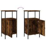 vidaXL Nočné stolíky 2 ks dymový dub 41x31x80 cm kompozitné drevo – Obrázok 10