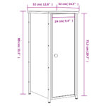 vidaXL Nočný stolík dymový dub 32x42x80 cm kompozitné drevo – Obrázok 12