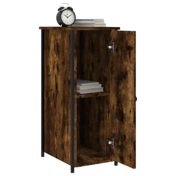 vidaXL Nočný stolík dymový dub 32x42x80 cm kompozitné drevo – Obrázok 4