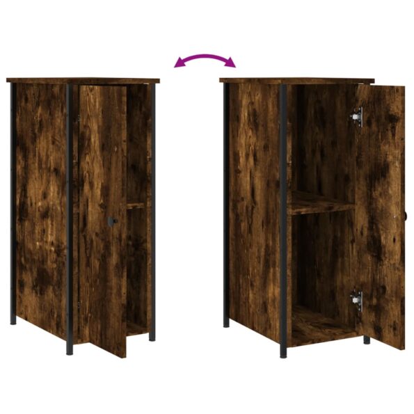 vidaXL Nočný stolík dymový dub 32x42x80 cm kompozitné drevo – Obrázok 9