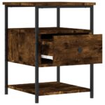 vidaXL Nočné stolíky 2 ks dymový dub 40x42x56 cm kompozitné drevo – Obrázok 6