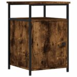 vidaXL Nočný stolík dymový dub 40x42x60 cm kompozitné drevo – Obrázok 2