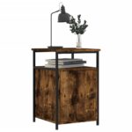 vidaXL Nočný stolík dymový dub 40x42x60 cm kompozitné drevo – Obrázok 3