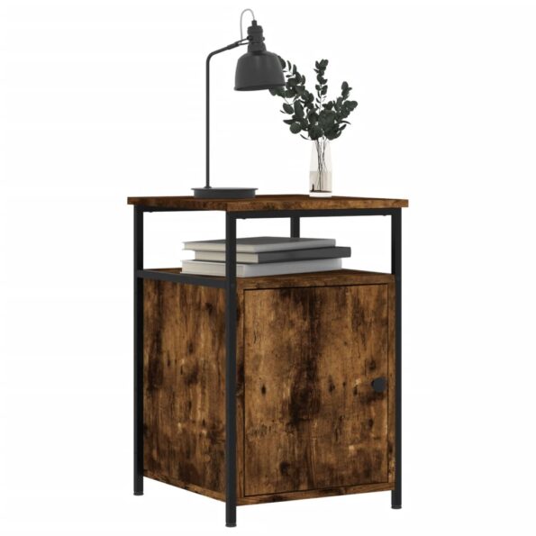 vidaXL Nočný stolík dymový dub 40x42x60 cm kompozitné drevo – Obrázok 3