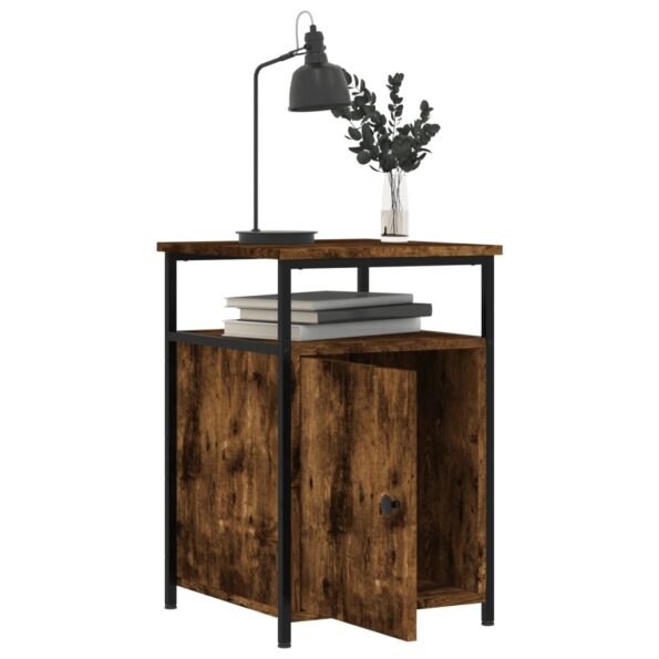 vidaXL Nočný stolík dymový dub 40x42x60 cm kompozitné drevo – Obrázok 4