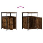 vidaXL Nočný stolík dymový dub 40x42x60 cm kompozitné drevo – Obrázok 9