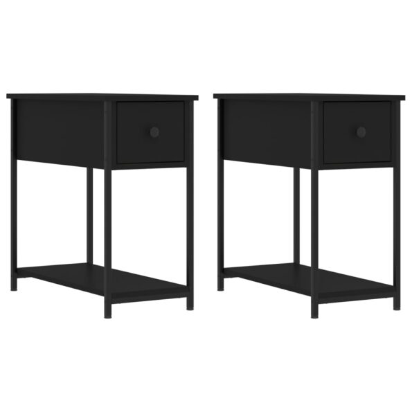 vidaXL Nočné stolíky 2 ks čierne 30x60x60 cm kompozitné drevo – Obrázok 2