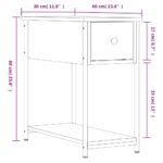 vidaXL Nočné stolíky 2 ks čierne 30x60x60 cm kompozitné drevo – Obrázok 12