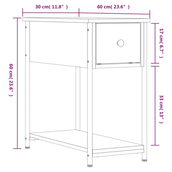 vidaXL Nočné stolíky 2 ks čierne 30x60x60 cm kompozitné drevo – Obrázok 12