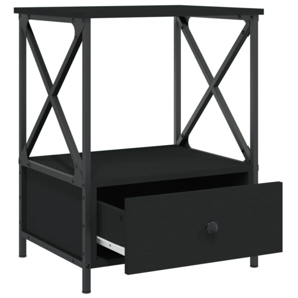 vidaXL Nočné stolíky 2 ks, čierne 50x41x65 cm, kompozitné drevo – Obrázok 7