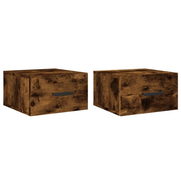 vidaXL Nástenné nočné stolíky 2 ks dymový dub 35x35x20 cm – Obrázok 2