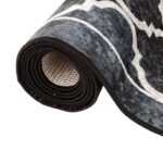 vidaXL Prateľný koberec čierno-biely 80x150 cm – Obrázok 5