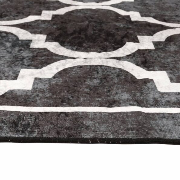 vidaXL Prateľný koberec čierno-biely 80x150 cm – Obrázok 6