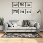 vidaXL Prateľný koberec čierno-biely 80x150 cm